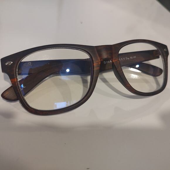 SHADYRAYS Classic Timber in Deep Timber Wood Grain Blue Light Glasses - Picture 2 of 14